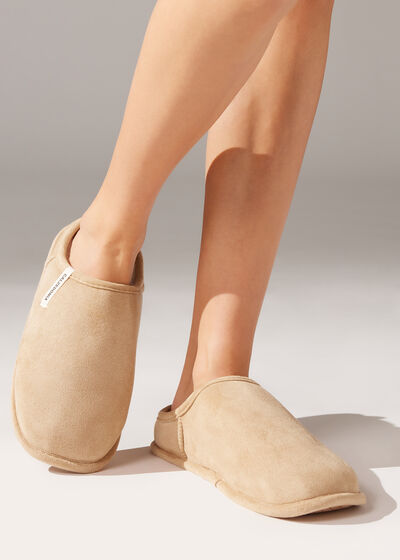 Faux Suede Slippers