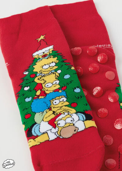 Calcetines Antideslizantes The Simpsons Family Navidad