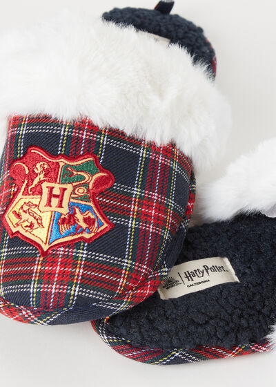 Zapatillas de Casa de Tejido de Tartán y Borde Soft Harry Potter Navidad