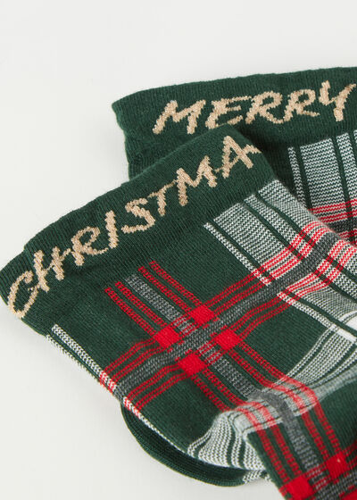 Family Christmas Motif Short Socks
